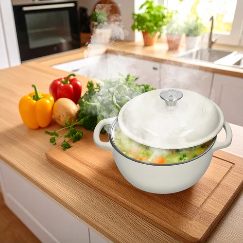 Smaltovaný litinový hrnec - ecru, 4 L - 7