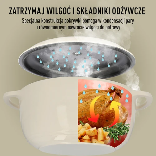 Smaltovaný litinový hrnec – ecru, 5,8 l - 6