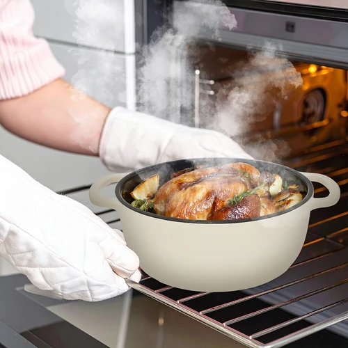 Smaltovaný litinový hrnec - ecru, 5,8L - 8