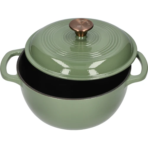 Smaltovaný litinový hrnec - šalvějový, 4L - 2