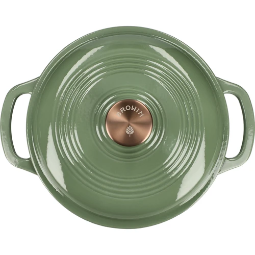 Smaltovaný litinový hrnec - šalvějový, 4L - 3