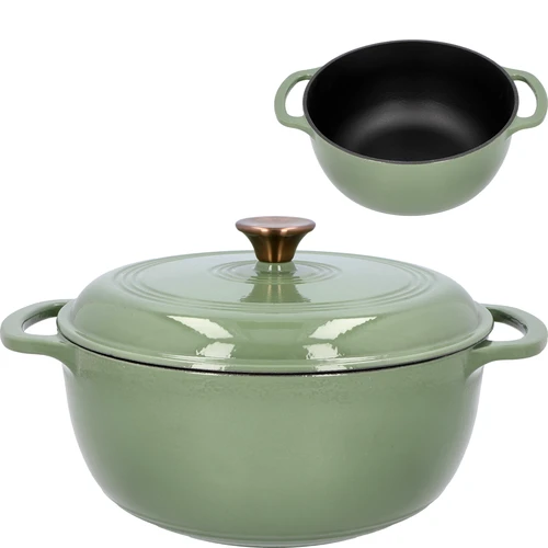 Smaltovaný litinový hrnec - šalvějový, 5,8L