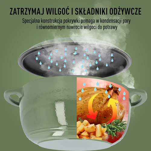 Smaltovaný litinový hrnec - šalvějový, 5,8L - 6