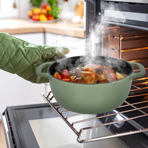 Smaltovaný litinový hrnec - šalvějový, 5,8L - 8