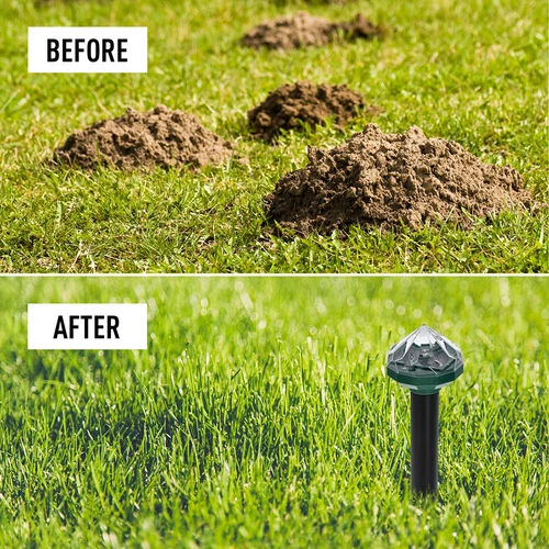 Solární odpuzovač krtků s LED lampou - 12