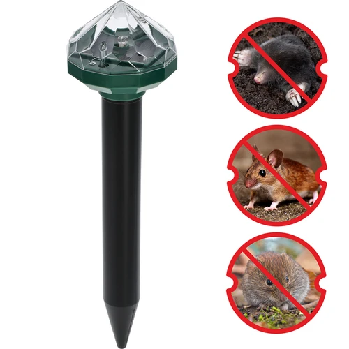 Solární odpuzovač krtků s LED lampou - 6