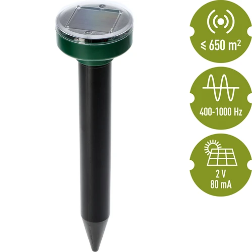 Solární odpuzovač krtků – účinná, bezpečná a humánní ochrana zahrady, 1 ks. - 7