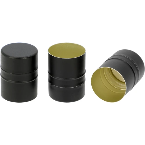 Šroubovací uzávěr na lahve fi28/38, černý, 8 ks. - 2