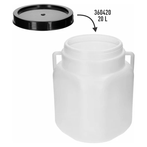 Šroubovací uzávěr pro hranatý sud 20 L, Ø 19 cm - 3
