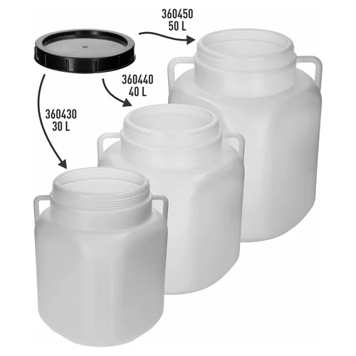 Šroubovací víko na čtvercové bečky 30, 40 a 50 L, Ø 22 cm - 3