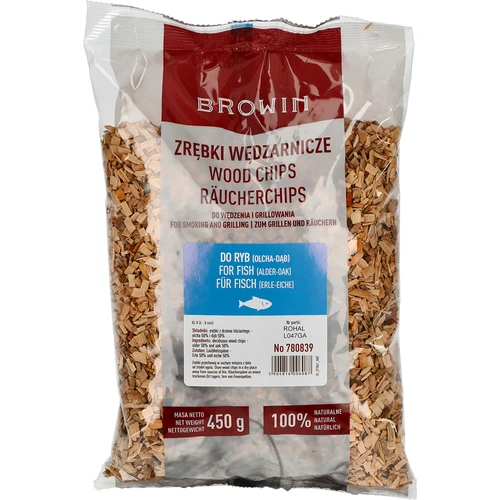 Štěpky na uzení/grilování, 50 % dub + 50 % olše, 450 g, tř. 8