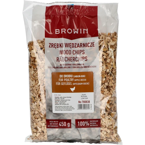 Štěpky na uzení/grilování, 50 % jabloň + 50 % buk, 450 g, frakce 8