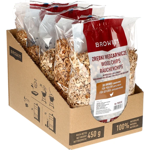 Štěpky na uzení/grilování, 50 % jabloň + 50 % buk, 450 g, tř. 8 - 2