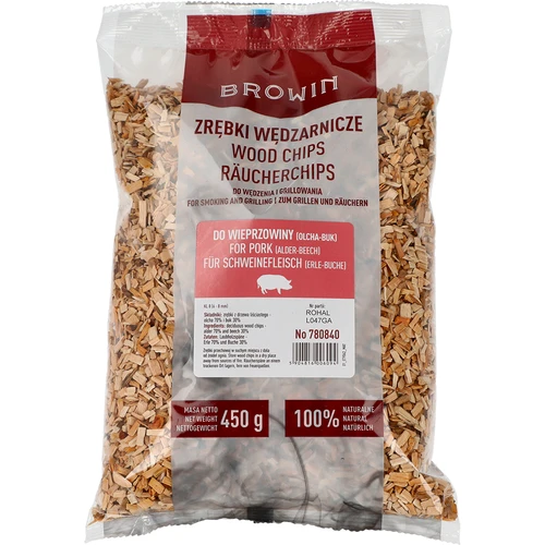 Štěpky na uzení/grilování 70 % olše + 30 % buku, 450 g, tř. 8