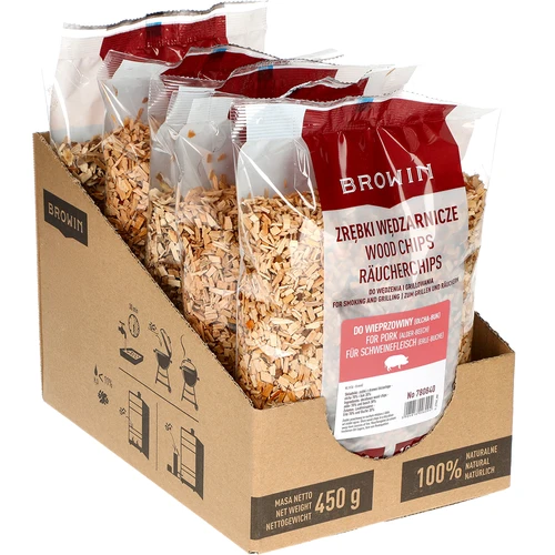 Štěpky na uzení/grilování 70 % olše + 30 % buku, 450 g, tř. 8 - 2