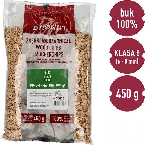 Štěpky na uzení/grilování, buk, 450 g, kl. 8 - 3
