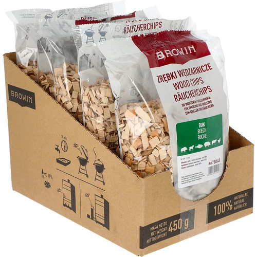 Štěpky na uzení/grilování, buk, 450 g, třída 10 - 2