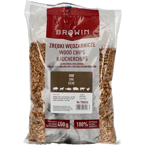 Štěpky na uzení/grilování, dub, 450 g, tř. 8
