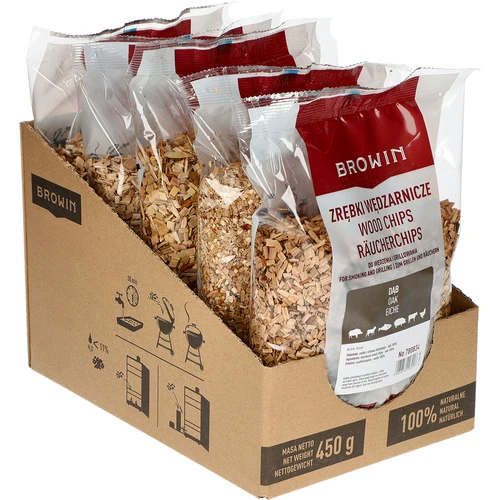 Štěpky na uzení/grilování, dub, 450 g, tř. 8 - 2