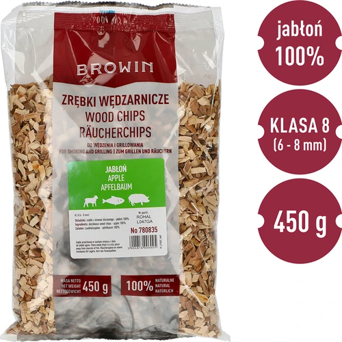 Štěpky na uzení/grilování, jabloň, 450 g, tř. 8 - 3