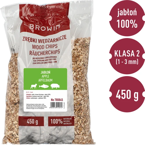 Štěpky na uzení/grilování, JABLOŇ – 450 g, třída 2 - 2