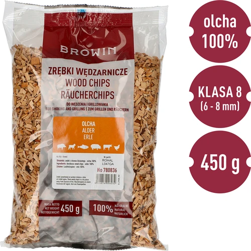 Štěpky na uzení/grilování, olše, 450 g, tř. 8 - 3