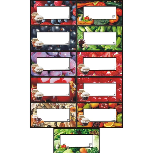 Štítky na konzervy 84mm/46mm samolepicí 30ks.