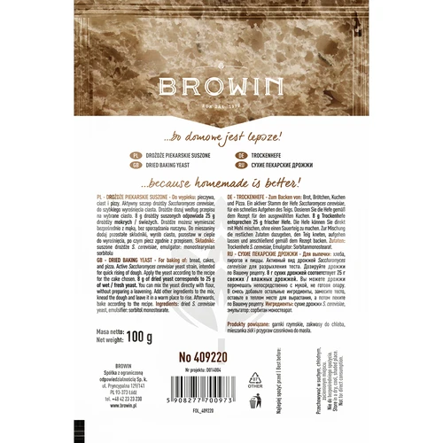 Sušené pekařské droždí, 100g - 2