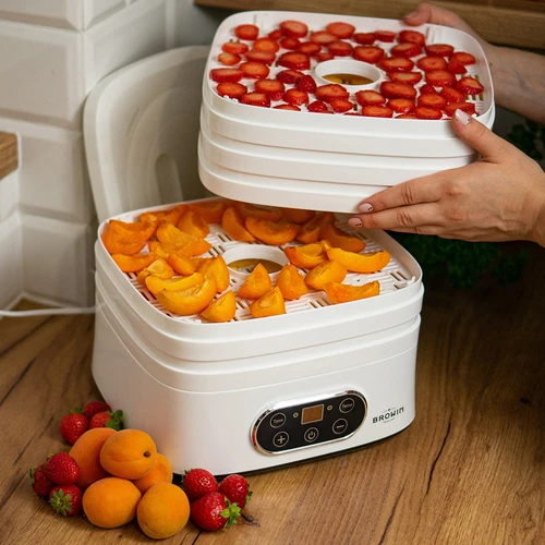 Sušička na houby, ovoce, zeleninu a bylinky s regulací teploty, 240W, bílá - 20