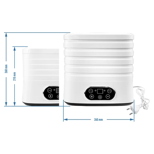 Sušička na houby, ovoce, zeleninu a bylinky s regulací teploty, 240W, bílá - 13