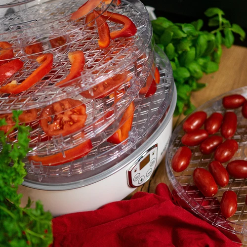 Sušička na houby, ovoce, zeleninu a bylinky s regulací teploty, 240W, průhledná - 16