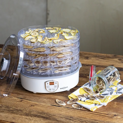 Sušička na houby, ovoce, zeleninu a bylinky s regulací teploty, 240W, průhledná - 12