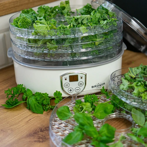 Sušička na houby, ovoce, zeleninu a bylinky s regulací teploty, 240W, průhledná - 13