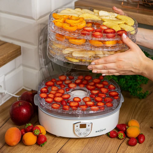 Sušička na houby, ovoce, zeleninu a bylinky s regulací teploty, 240W, průhledná - 15