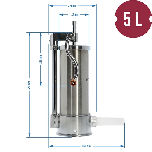 Svislá plnička na klobásy 5 kg - 10