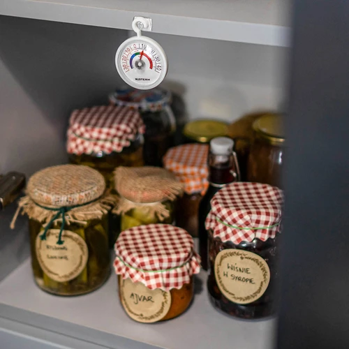 Teploměr do ledniček a mrazniček (-35°C do +45°C) Ø 5cm - 6