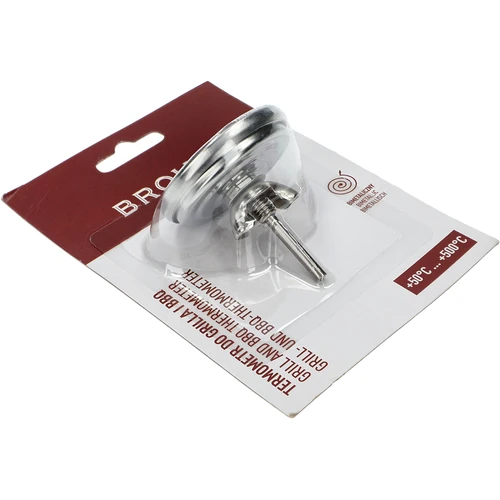 Teploměr na gril a BBQ, od 50 do +500°C, bimetalový, 5,3cm - 4