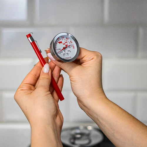 Teploměr s dvojitou stupnicí (30°C do 100°C) / (50°C do 300°C) 13,0cm - 5