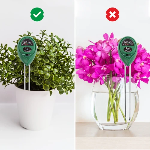 Tester substrátu 3v1 - pH, vlhkost, oslunění - 10