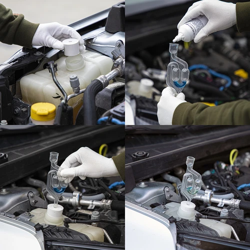 Tester těsnění pod hlavou - 6 adaptérů, 100 ml kapaliny - 5