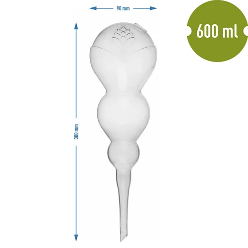 Trojitá zavlažovací koule (tříkomorová), průhledná bezbarvá, 600 ml - 5