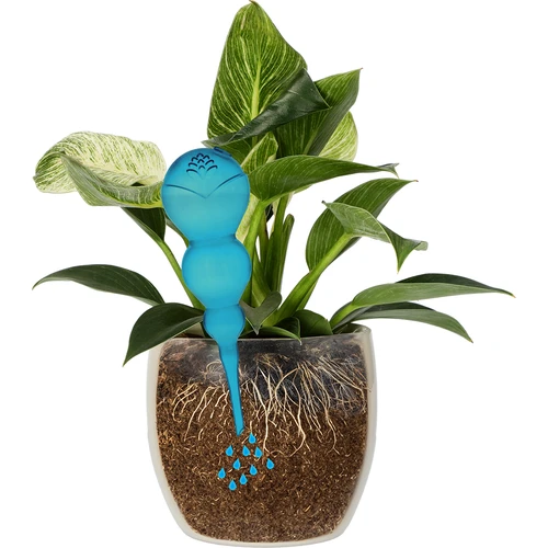 Trojitá zavlažovací koule (tříkomorová), průhledná modrá, 600 ml - 3