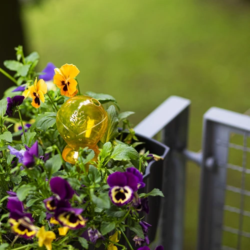 Trojitá zavlažovací koule (tříkomorová), průhledná žlutá, 600 ml - 8