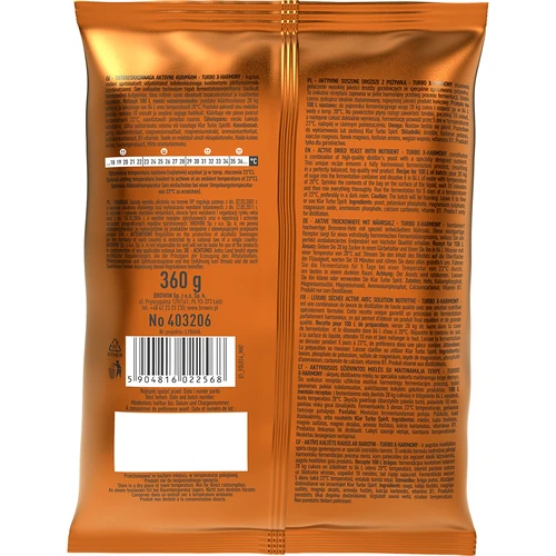 Turbo kvasnice X-Harmony 18%, 100 L, 360g - 2