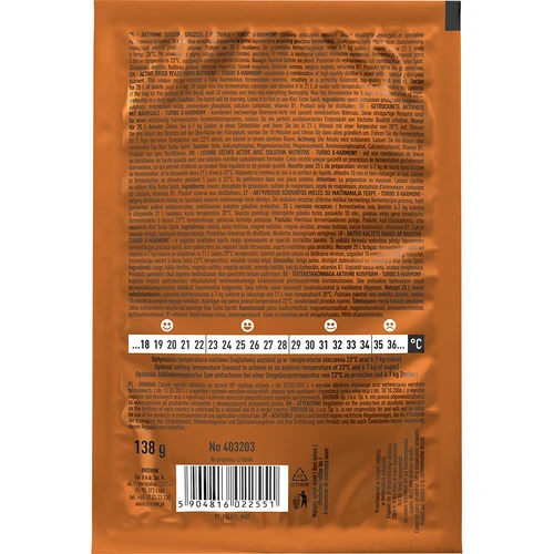 Turbo kvasnice X-Harmony 18%, 25 L, 138 g - 2