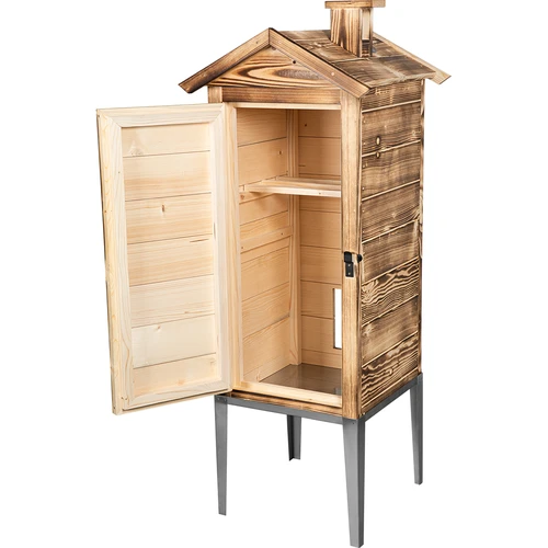 Udicí komora na dřevo – ze smrkového dřeva, 200 l, s nerezovým podstavcem - 2