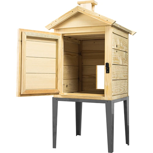 Udicí komora ze smrkového dřeva, 115 l, s nerezovou základnou - 2