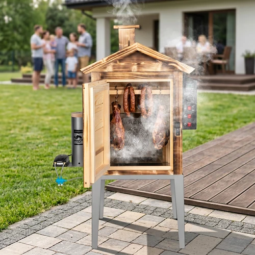 Udírna 115 l dragON Wood 60E – dřevěná z opalovaného dřeva, s elektrickým topným modulem a řídicí jednotkou - 13