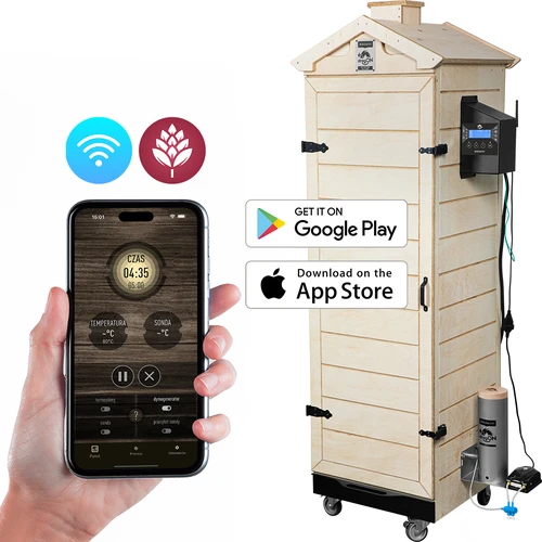 Udírna dragON PLYWOOD NATURE – bezrámová, modulární, s řídicí jednotkou Wi‑Fi, 320 l