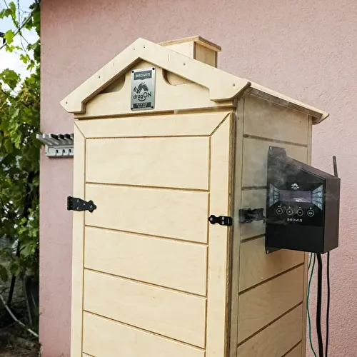 Udírna dragON PLYWOOD NATURE – bezrámová, modulární, s řídicí jednotkou Wi‑Fi, 320 l - 9
